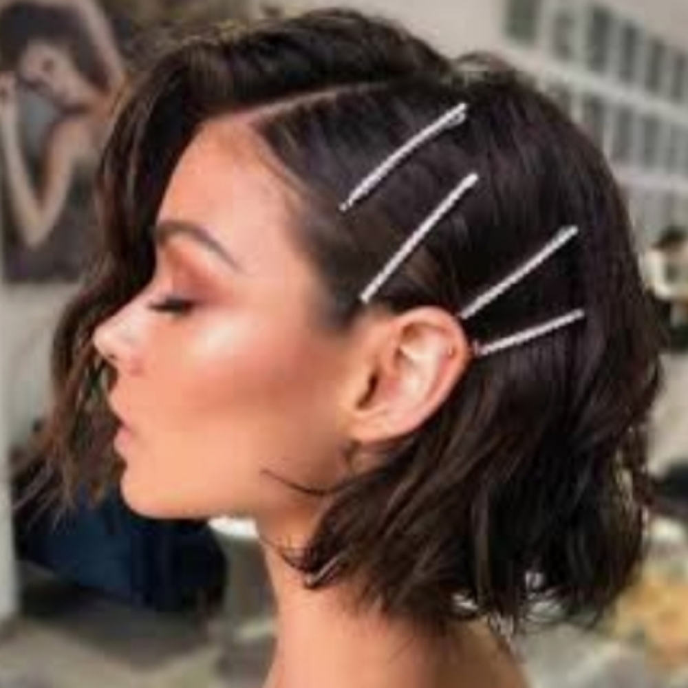 Silver Diamante Six Pack Hair Clips - Picture 4 of 5
